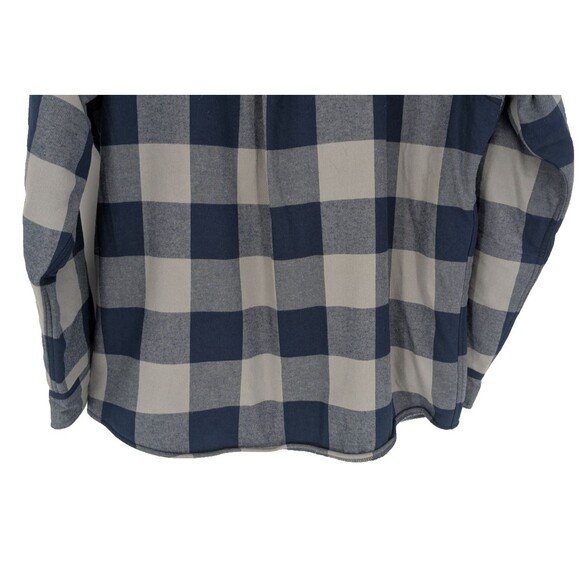 REDHEAD Mens Heavy Cotton Shacket Sz XL Blue Large Check Poly Lining and Filling - Picture 11 of 13